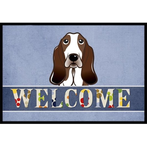 Carolines Treasures BB1429MAT Basset Hound Welcome Indoor & Outdoor Mat; 18 x 27 in. BB1429MAT - main